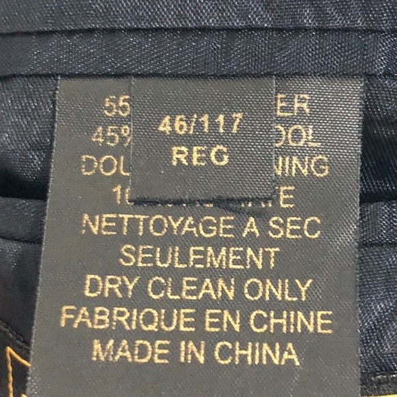 - Mens Dark Navy Blue Suit Jacket. 46 R - Picture 4 of 7
